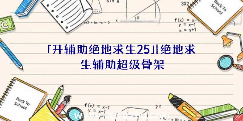 「开辅助绝地求生25」|绝地求生辅助超级骨架